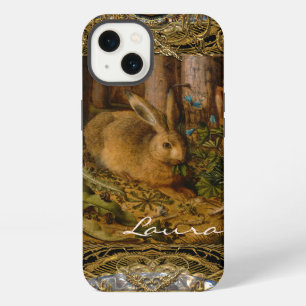 Lil Bunny in de tuin Monogram iPhone 13 Hoesje