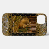Lil Bunny in het tuinmonogram Case-Mate iPhone Case (Achterkant (horizontaal))