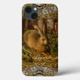 Lil Bunny in het tuinmonogram iPhone 13 Hoesje