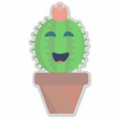 Lil Cactus Cute Cartoon Cacti Art Sticker (Voorkant)