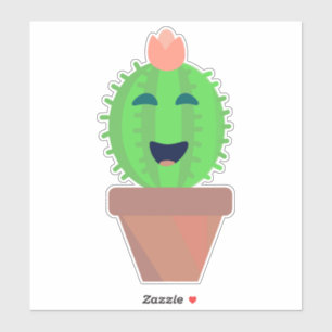 Lil Cactus Cute Cartoon Cacti Art Sticker