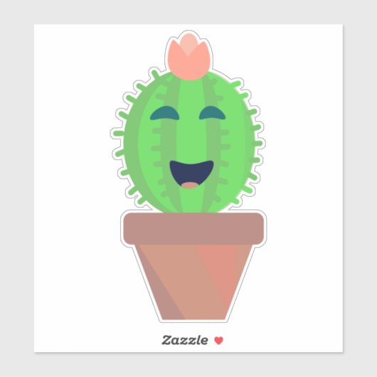 Lil Cactus Cute Cartoon Cacti Art Sticker (Vel)
