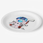 Lil' Carpenter - Baby Jongen Papieren Bordje (Gekanteld)