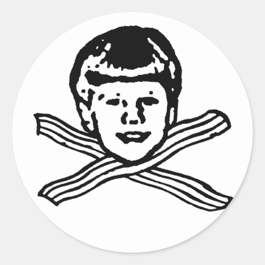 Lil Chiz houdt van spek Sticker! Ronde Sticker (Voorkant)