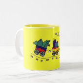 Lil Choo Train Cup Tweekleurige Koffiemok (Voorkant links)