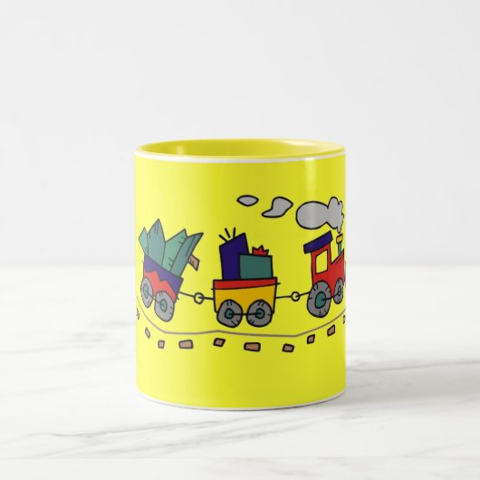Lil Choo Train Cup Tweekleurige Koffiemok (Center)