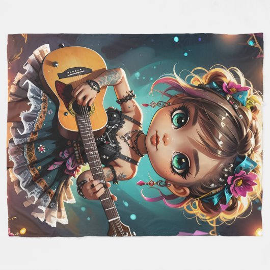 Lil Country Star Fleece Deken (Voorkant (Horizontaal))