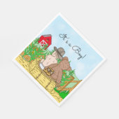 Lil' Cowboy and Teddy Bear Baby shower Servet (Hoek)