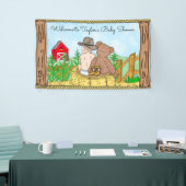 Lil' Cowboy and Teddy Bear Baby shower Spandoek (Beurs)