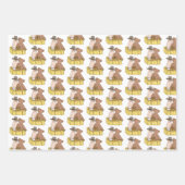 Lil' Cowboy and Teddy Bear Boy's Baby shower Inpakpapier Vel (Voorkant 2)