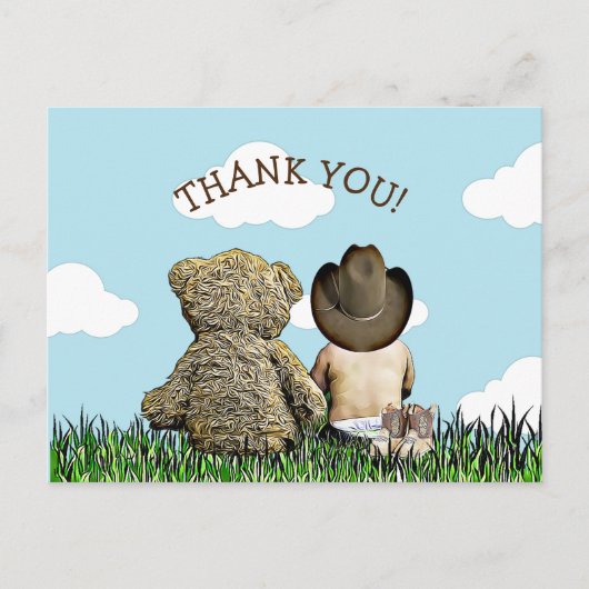 Lil Cowboy Dankbetuiging Kaarten (Voorkant)