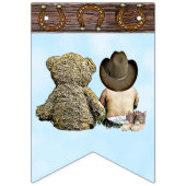 Lil' Cowboy en Teddy Bear 1e verjaardagsfeestje Vlaggetjes (Tweede vlag)