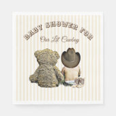 Lil Cowboy en Teddy Bear Baby shower servetten (Voorkant)