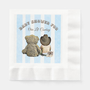 Lil Cowboy en Teddy Bear Baby shower servetten