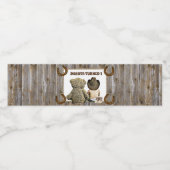 Lil' Cowboy en Teddy Bear Eerste Verjaardag Waterfles Etiket (Enkel label)