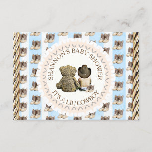 Lil' Cowboy Land en Western Baby shower Kaart