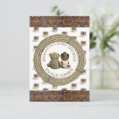 Lil' Cowboy Land en Western Baby shower Kaart (Staand voorkant)