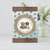 Lil' Cowboy Land en Western Baby shower Kaart (Staand voorkant)