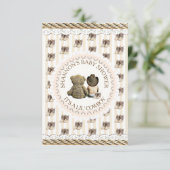 Lil' Cowboy Land en Western Baby shower Kaart (Staand voorkant)