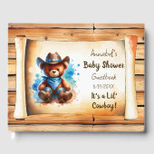 Lil' Cowboy personaliseerde het Baby shower van de Gastenboek (Voorkant)
