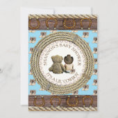 Lil' Cowboy Rustic Land en Western Baby shower Kaart (Voorkant)
