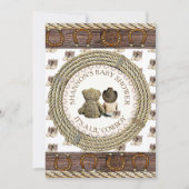 Lil' Cowboy Rustic Land en Western Baby shower Kaart (Voorkant)