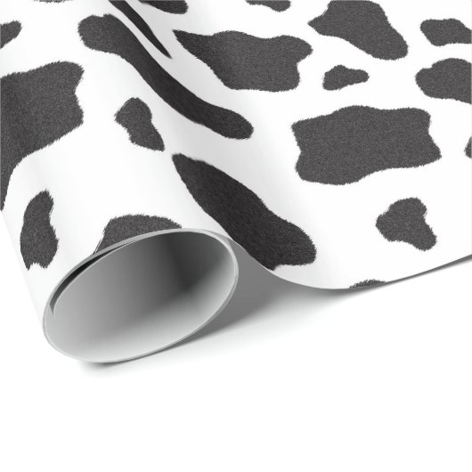 Lil' Cowgirl Baby shower Koe Print Verpakking Papi Cadeaupapier (Rol Hoek)