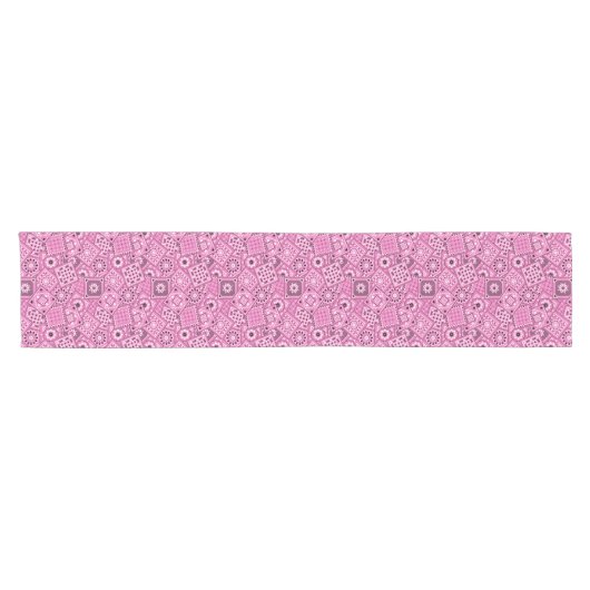 Lil' Cowgirl Baby shower Roze Bandanna Korte Tafelloper (Horizontaal)