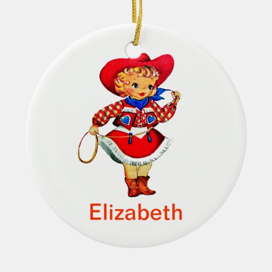 Lil Cowgirl () Birth Ornament (Voorkant)