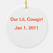 Lil Cowgirl () Birth Ornament (Achterkant)