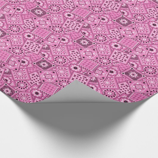 Lil' Cowgirl Roze Bandanna Print Verpakking Papier (Hoek)