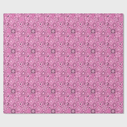 Lil' Cowgirl Roze Bandanna Print Verpakking Papier (Vlak)