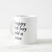 lil cuppy drink jongen houdt mok (Voorkant links)