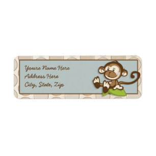 Lil Cute Monkey-Adresetiketten Etiket