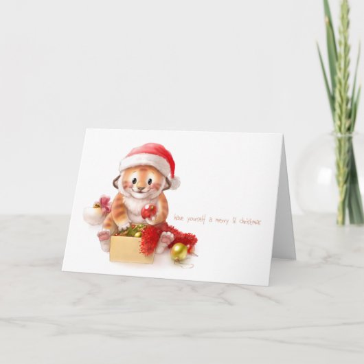 lil de kaart 2010 van tijgerKerstmis (Voorkant)
