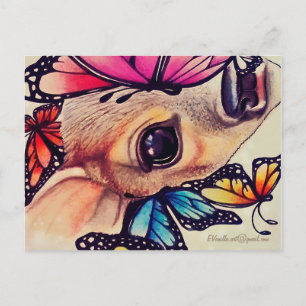 _LiL Deer en Butterflies_ Briefkaart