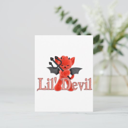 Lil' Devil Briefkaart (Staand voorkant)