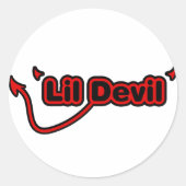 Lil Devil Ronde Sticker (Voorkant)