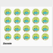 Lil Dino Dinosaur Stickers Envelope Seals (Vel)