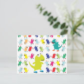 Lil Dino Lizards Briefkaart (Staand voorkant)
