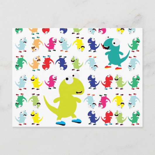 Lil Dino Lizards Briefkaart (Voorkant)