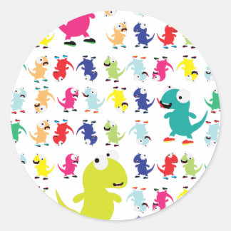 Lil Dino Lizards Ronde Sticker
