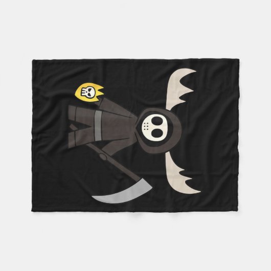 Lil Doom Moose - Funny Reaper Cartoon  Fleece Deken (Voorkant (Horizontaal))