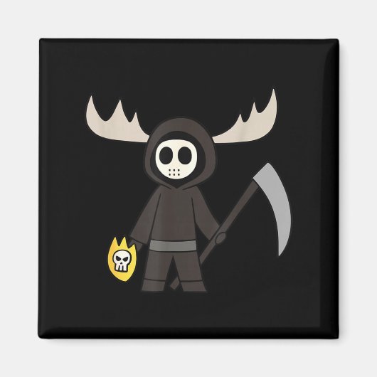 Lil Doom Moose - Funny Reaper Cartoon  Magneet (Voorkant)