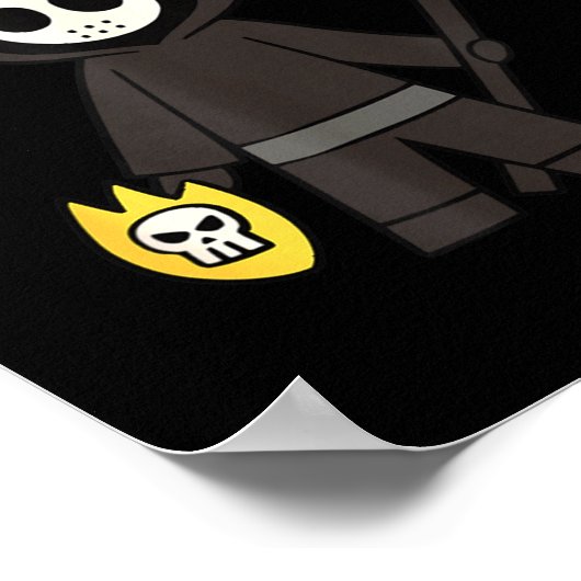 Lil Doom Moose - Funny Reaper Cartoon  Poster (Hoek)