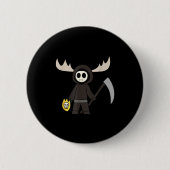 Lil Doom Moose - Funny Reaper Cartoon  Ronde Button 5,7 Cm (Voorkant)