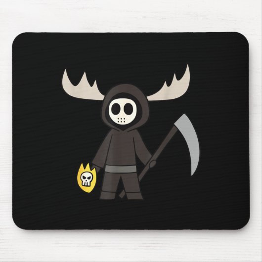 Lil Doom Moose - Grappige Reaper Cartoon  Muismat (Voorkant)