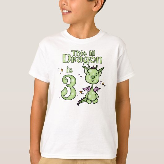 Lil Dragon 3rd Birthday T-shirt (Voorkant)