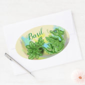 lil 'Dragon kruid sticker labels ~ Basil (Envelop)