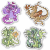 Lil Dragons Schattige Baby Dragon design Sticker (Voorkant)